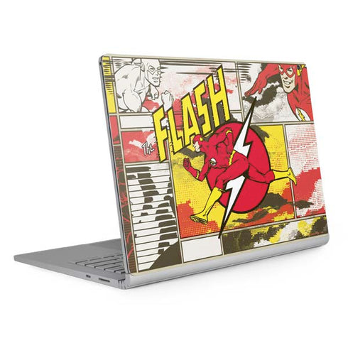 DC Comics The Flash Vintage Action Pose Pattern Surface Book 2 13.5in Skin